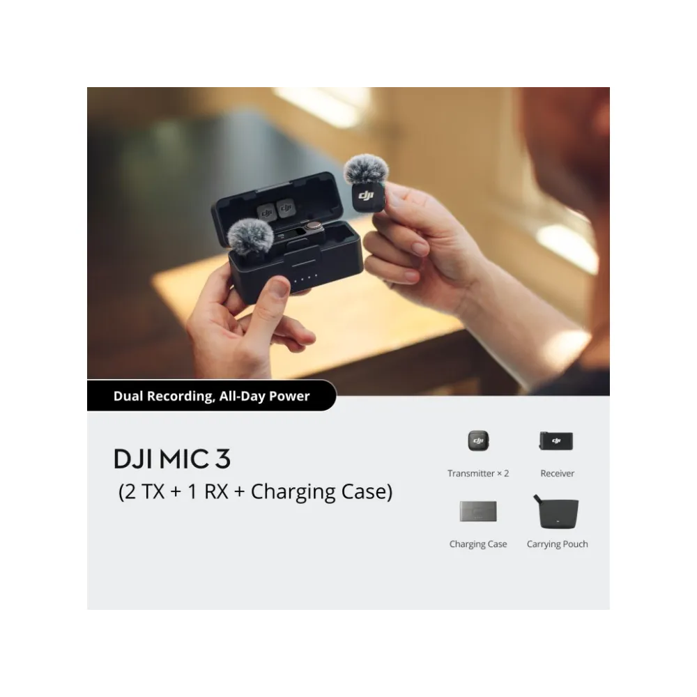 DJI Mic 3 (2 TX + 1 RX + Charging Case)