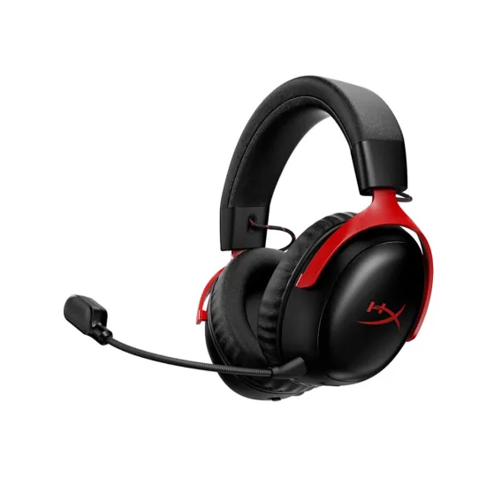 HyperX Cloud III S Wireless Gaming Headset/PC/PS5/Mobile/Mac/120Hr/2.4GHz Wireless/Black-red