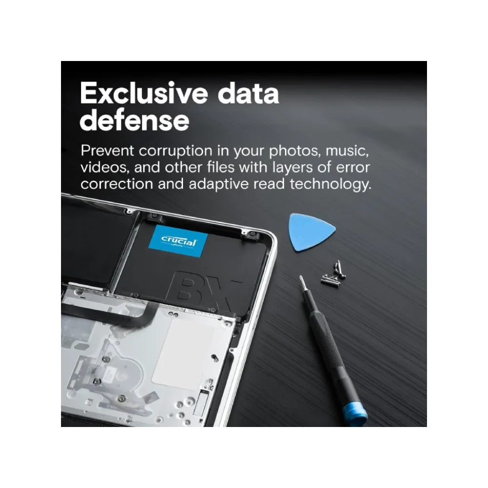 CRUCIAL BX500 1TB 3D NAND SATA 2.5-inch SSD, Sequential Read: 540 MB/s, Sequential Write: 500 MB/s