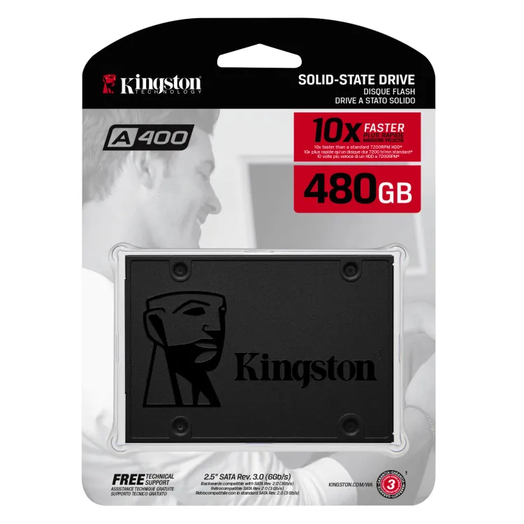 KINGSTON A400 SSDNow 480GB, SATA III, 2.5 , up to 500MB/s Read and 450MB/s Write