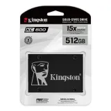 KINGSTON KC600 SSD 512GB, SATA III, 2.5 , 3D TLC NAND, XTS-AES 256-bit encryption, R/W: 550/520MB/s