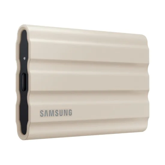 SAMSUNG 1TB T7 Shield Portable SSD USB 3.2 Gen2, 1050 MB/s Read, 1000 MB/s Write, IP65, IPX5, Beige