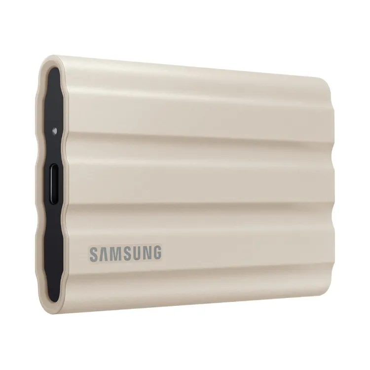 SAMSUNG 1TB T7 Shield Portable SSD USB 3.2 Gen2, 1050 MB/s Read, 1000 MB/s Write, IP65, IPX5, Beige