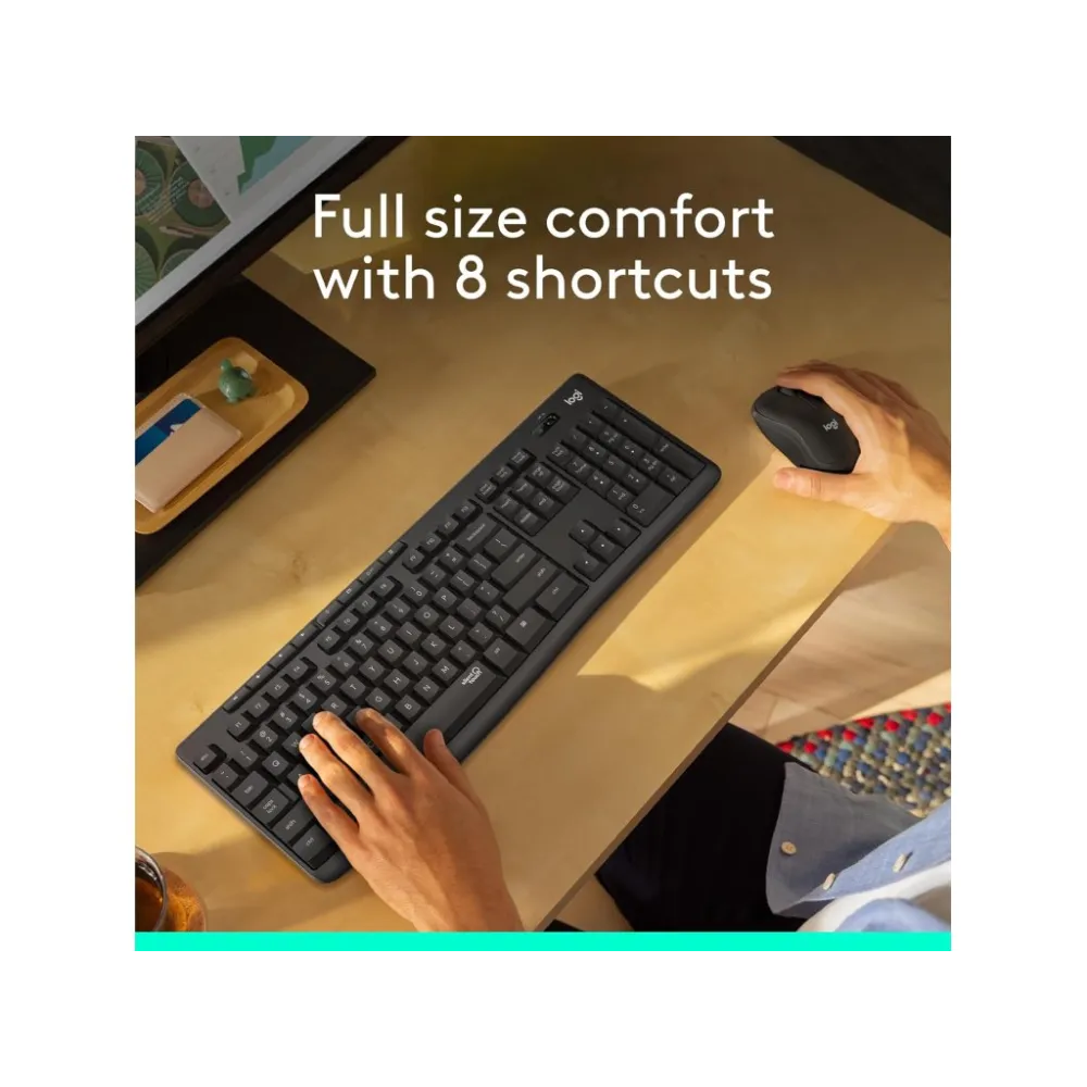 LOGITECH MK295 Silent Wireless Desktop Tastatura + Miš, USB, US layout