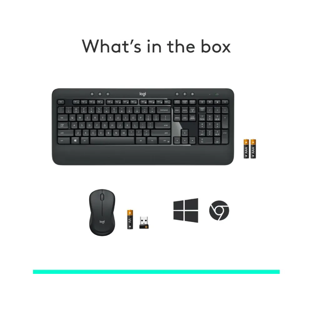 LOGITECH MK540 Advanced Wireless Desktop - Tastatura + Miš, USB, US