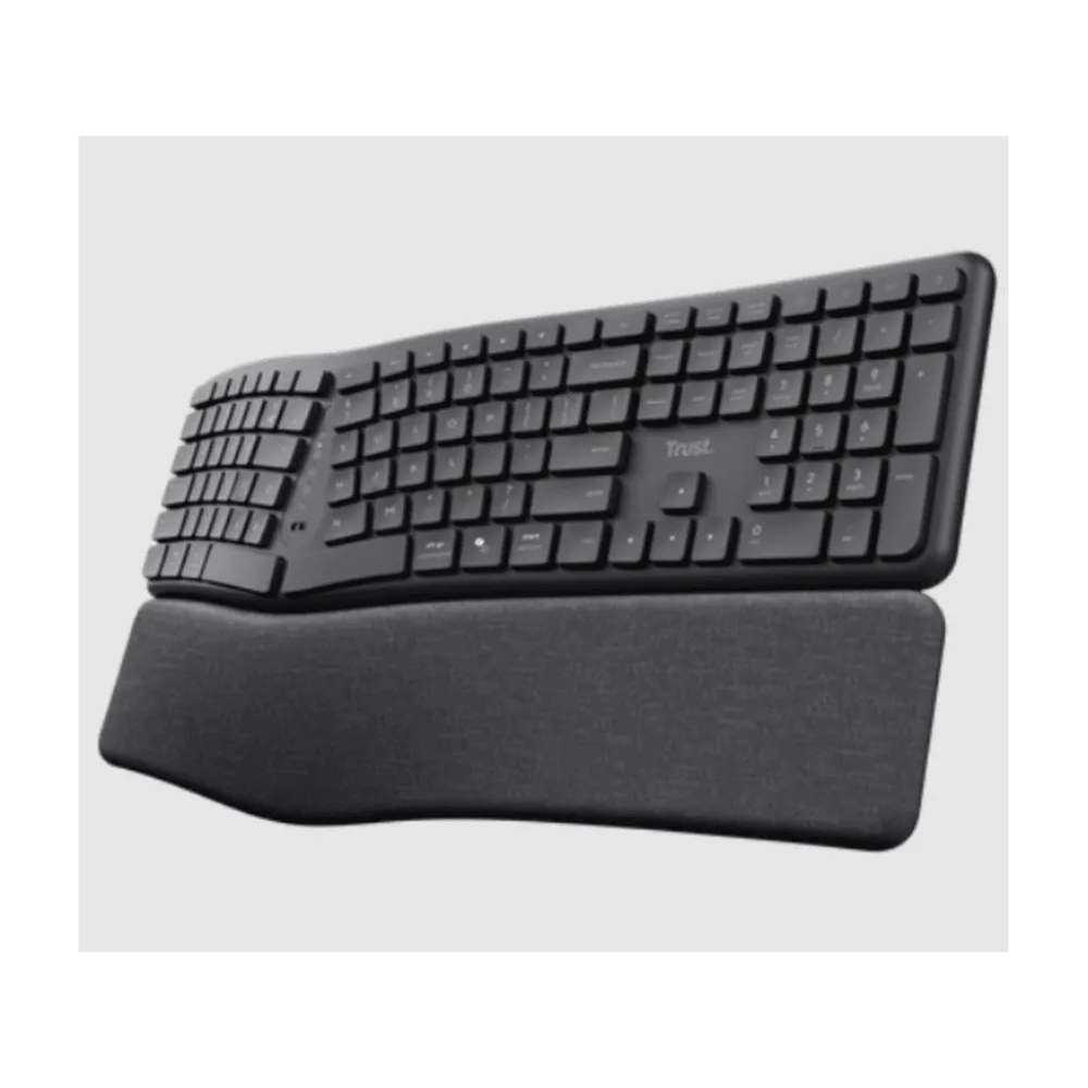 TRUST Keyra Ergonomic multidevice wireless keyboard US