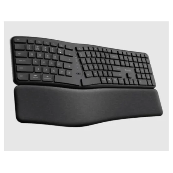 TRUST Keyra Ergonomic multidevice wireless keyboard US