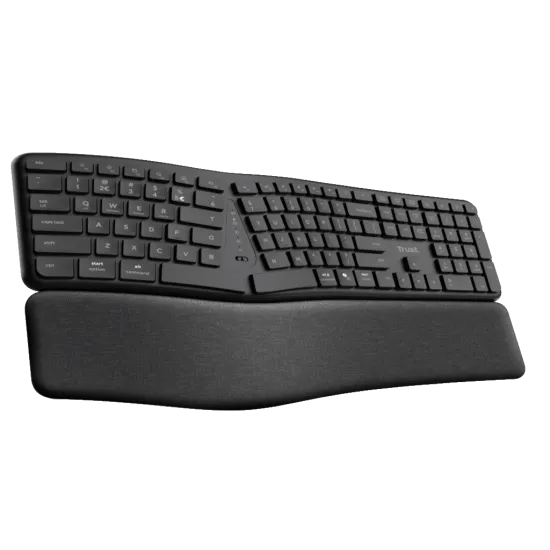 TRUST Keyra Ergonomic multidevice wireless keyboard US