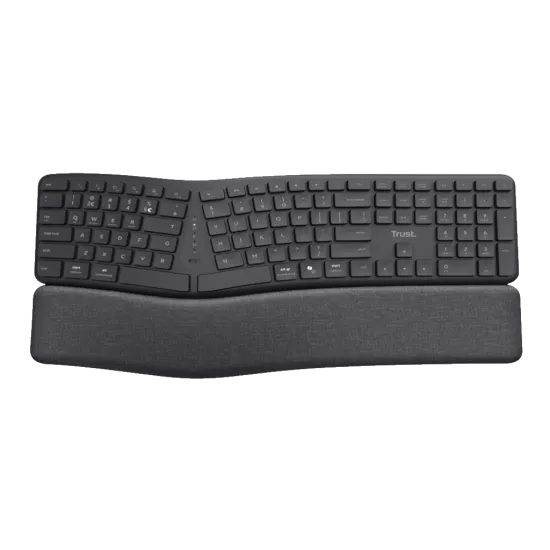 TRUST Keyra Ergonomic multidevice wireless keyboard US