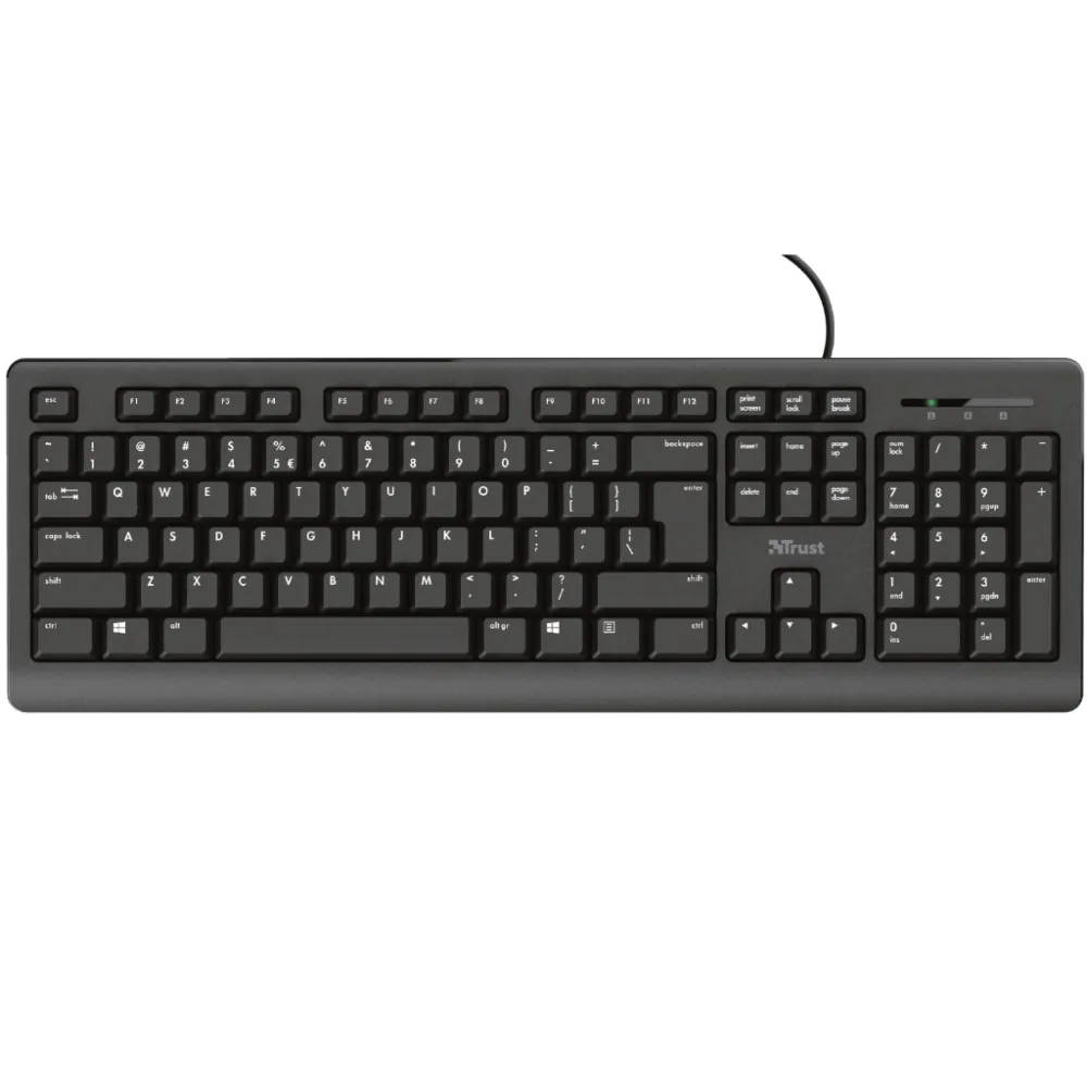 TRUST Primo Keyboard Zicana,YU,Crna