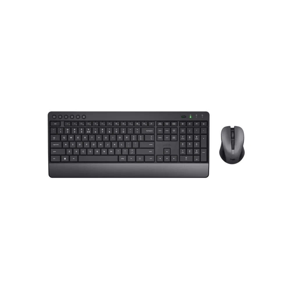 TRUST Trezo Comfort Wireless Keyboard & Mouse Set, US Layout