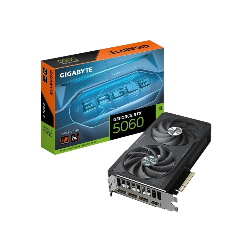 GIGABYTE VGA GeForce RTX 5060 EAGLE OC 8G GDDR7, 128 bit, DP*3(2.1b)/HDMI*2(2.1b)