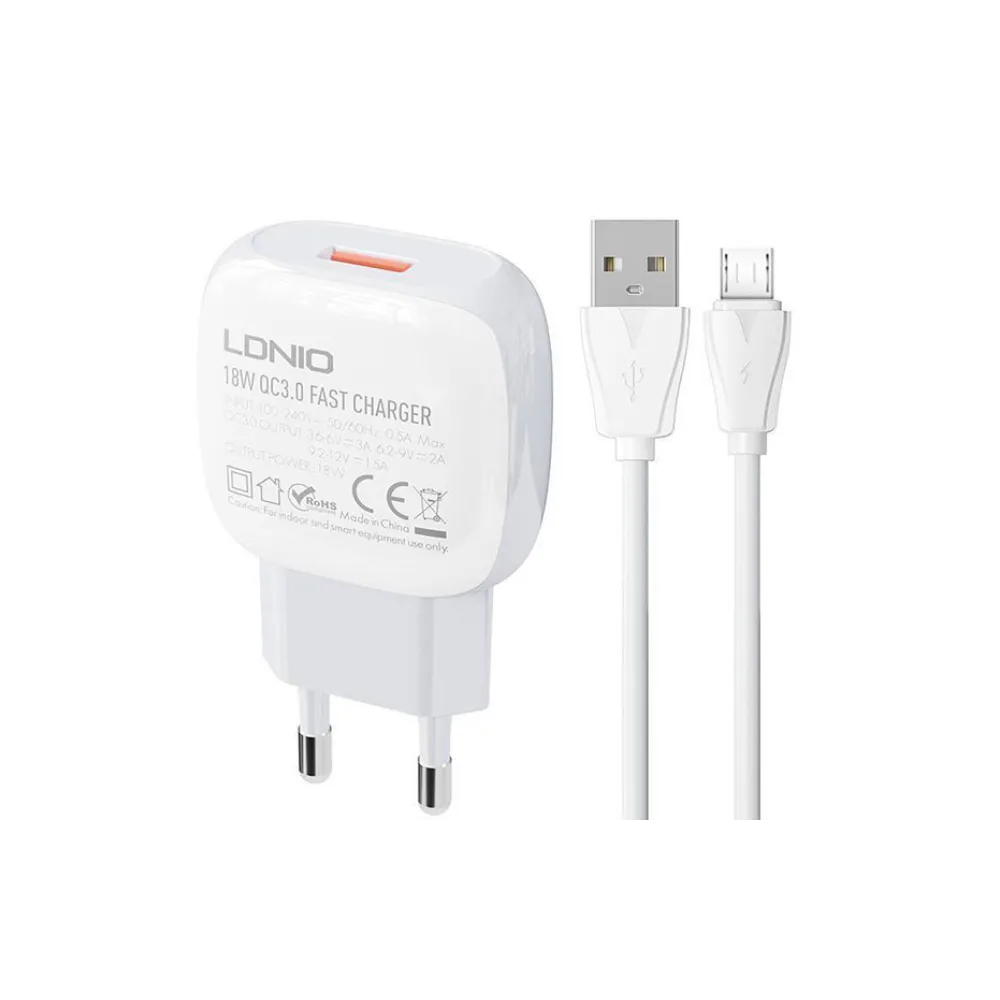 A1306Q QC 3.0 18W punjač + kabl Micro