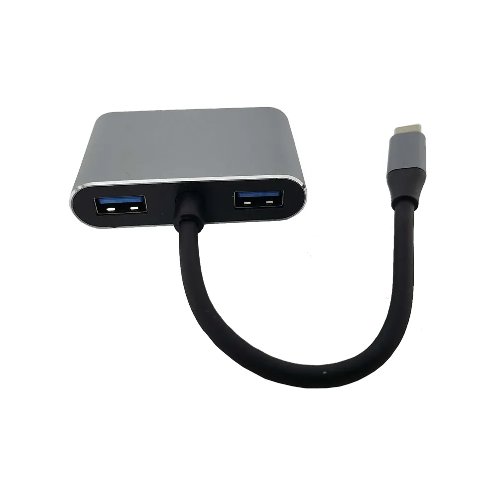 Adapter-konvertor TIP C na 2xUSB 3.0+TIP C+RJ45