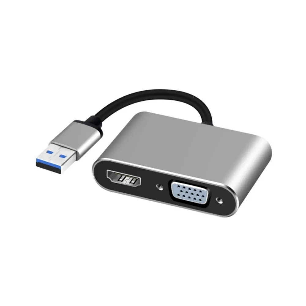 Adapter-konvertor USB 3.0 na HDMI+VGA