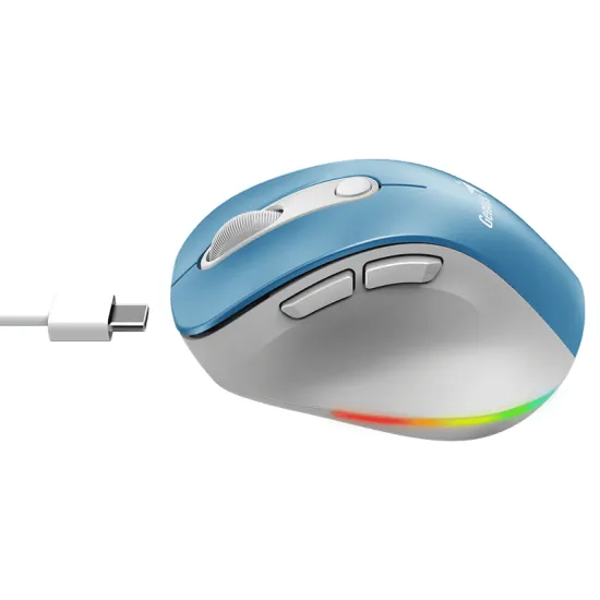 Ergo 9000S Pro Light Blue USB Bežični plavi miš