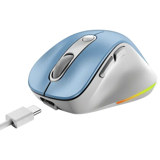 Ergo 9000S Pro Light Blue USB Bežični plavi miš