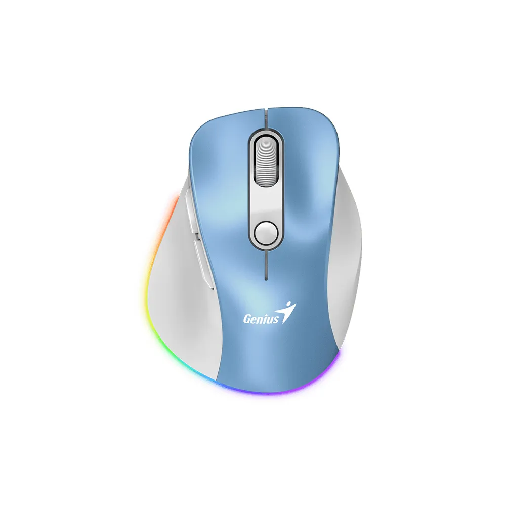 Ergo 9000S Pro Light Blue USB Bežični plavi miš