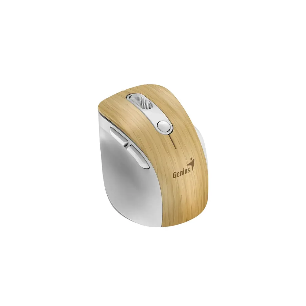 Ergo 9000S Pro Pearl White USB Bežični Pine Wood miš