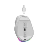 Ergo 9000S Pro Pearl White USB Bežični beli miš