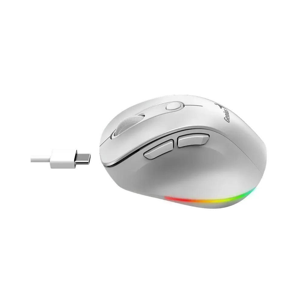 Ergo 9000S Pro Pearl White USB Bežični beli miš