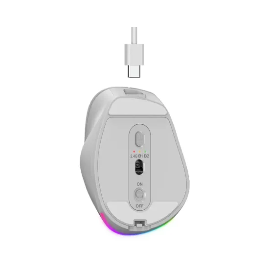 Ergo 9000S Pro Silver USB Bežični sivi miš