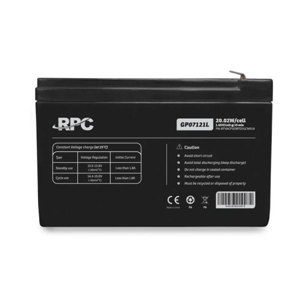 GP07121L baterija za UPS 12V 20.02W (BTVACFUOBTA1LCW01A)