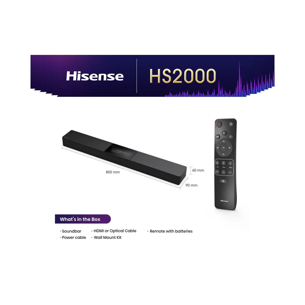 HS2000 soundbar crni