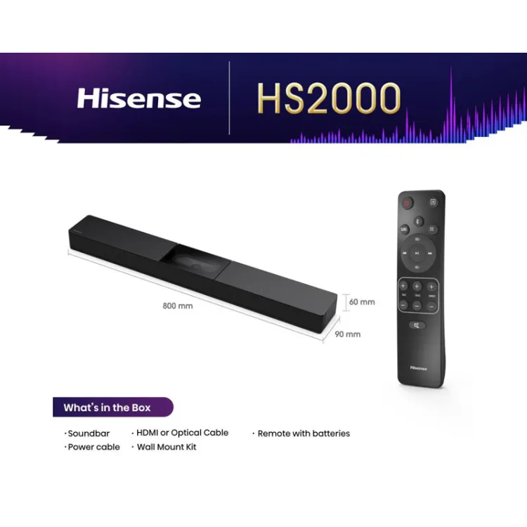 HS2000 soundbar crni