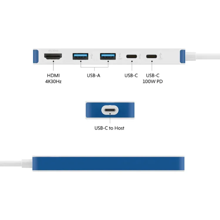 HyperDrive Flex 5 Port USB-C Hub beli (HD4101BUGL)