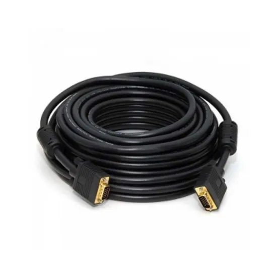 Kabl VGA D-sub M/M 15m HQ feritno jezgro crni