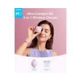 MagGo Bežični 3u1 sklopivi punjač roze