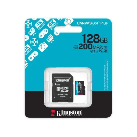 Memorijska kartica U3 V30 microSDXC 128GB Canvas Go Plus 200MB/s A2 + adapter SDCG4/128GB