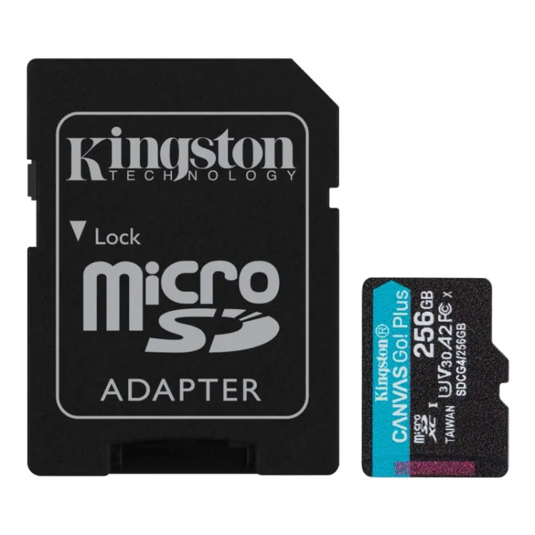 Memorijska kartica U3 V30 microSDXC 256GB Canvas Go Plus 200MB/s A2 + adapter SDCG4/256GB