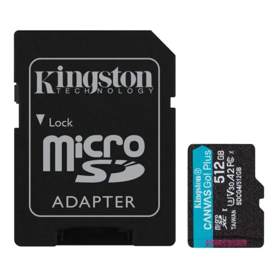Memorijska kartica U3 V30 microSDXC 512GB Canvas Go Plus 200MB/s A2 + adapter SDCG4/512GB