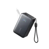 Nano 10000mAh, 45W, sa ugrađenim USB-C kablom na izvlačenje, Power Bank crni