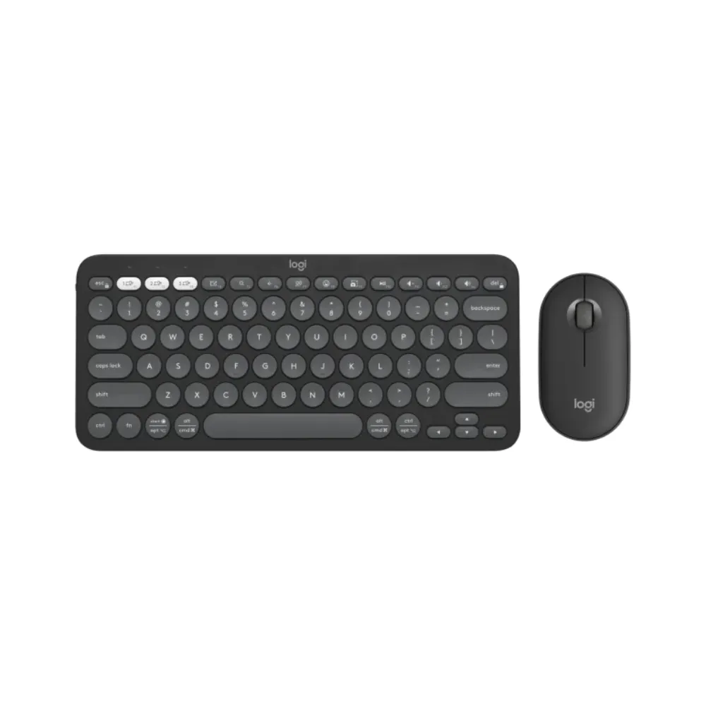 Pebble2 Wireless Combo US tastatura + miš crna