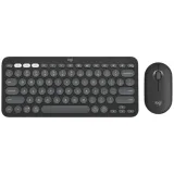 Pebble2 Wireless Combo US tastatura + miš crna
