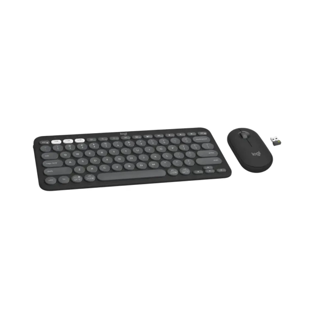 Pebble2 Wireless Combo US tastatura + miš crna