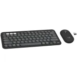 Pebble2 Wireless Combo US tastatura + miš crna