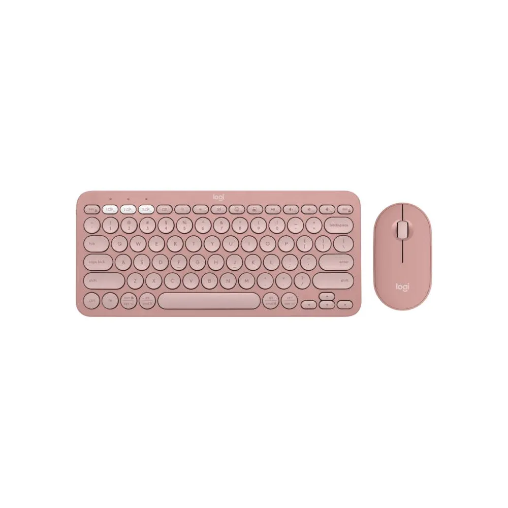 Pebble2 Wireless Combo US tastatura i miš roze
