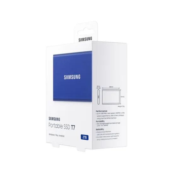 Portable T7 2TB plavi eksterni SSD MU-PC2T0H