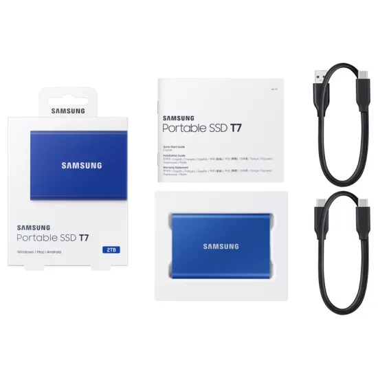 Portable T7 2TB plavi eksterni SSD MU-PC2T0H