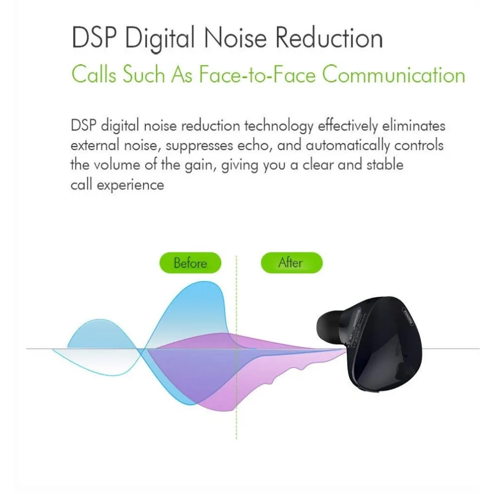RB-T21 Single side bluetooth slušalice crvena