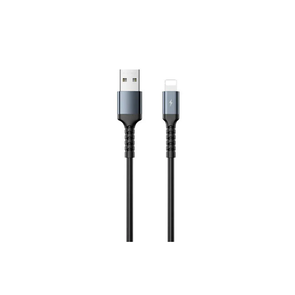 RC-C008 iPhone USB Kabl 2.4A 1m crni