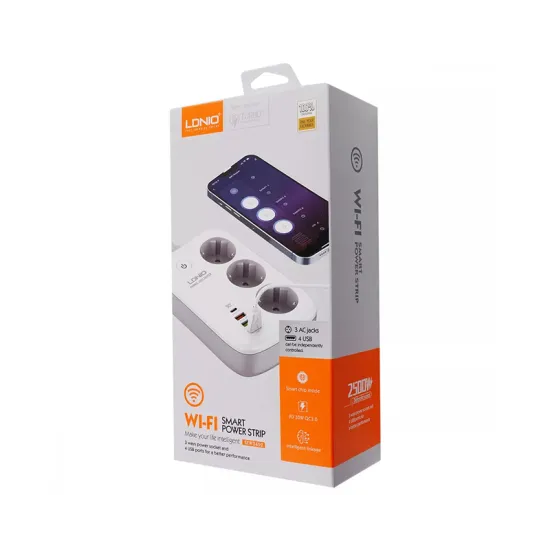 SEW3452 Kabl naponski produžni 3 x šuko + 3 x USB + 1 x Tip C 2m beli