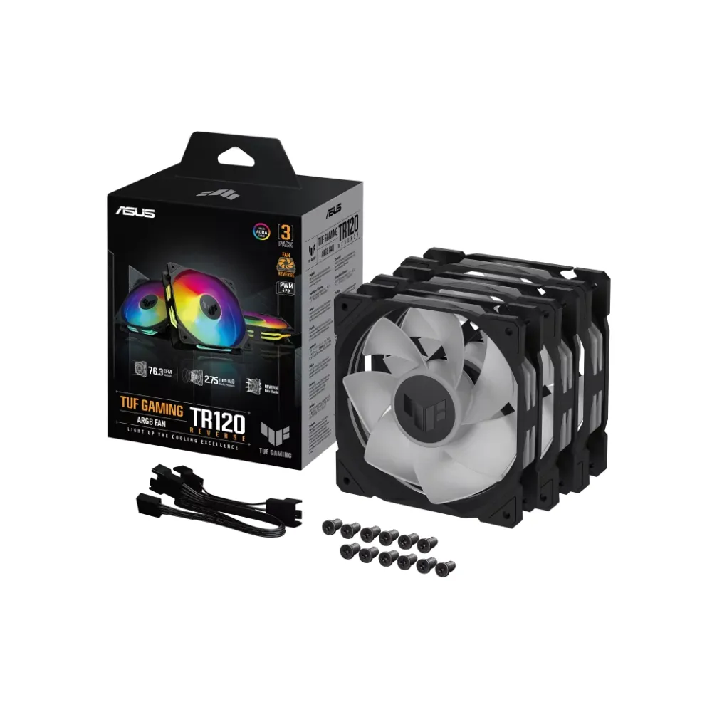 TUF GAMING TR120 ARGB REVERSE BLACK 3IN1 ventilator