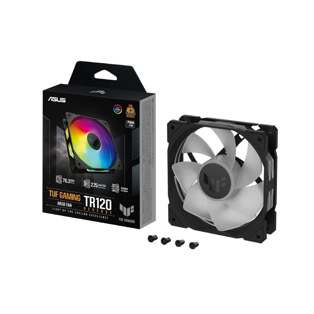 TUF GAMING TR120 ARGB REVERSE BLACK ventilator