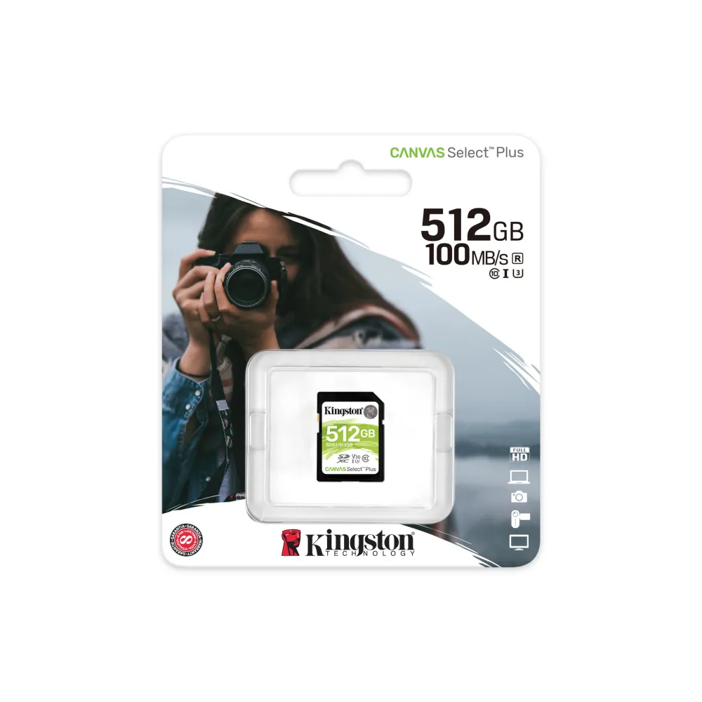 U3 V30 SDXC 512GB Canvas Select Plus 100R C10 UHS-I SDS2/512GB