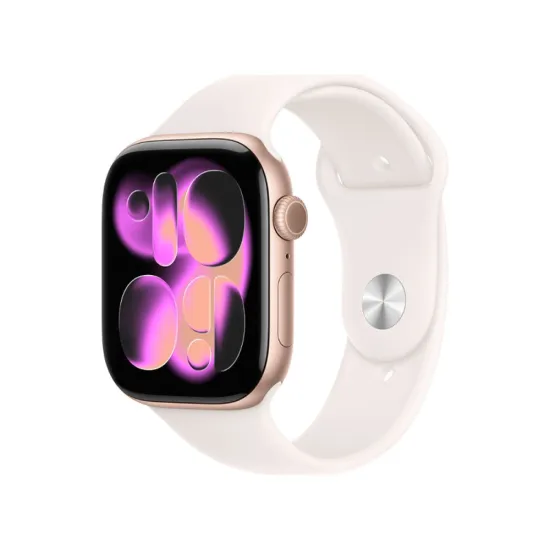 Watch S11 GPS 46mm Rose Gold Aluminium Case with Light Blush Sport Band (mev74et/a)